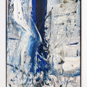 Cascade, 72x50 inches, oil on canvas, spraypaint