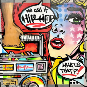 Hip Hop, 36x36 inches, acrylic on canvas, 2022, SOLD
