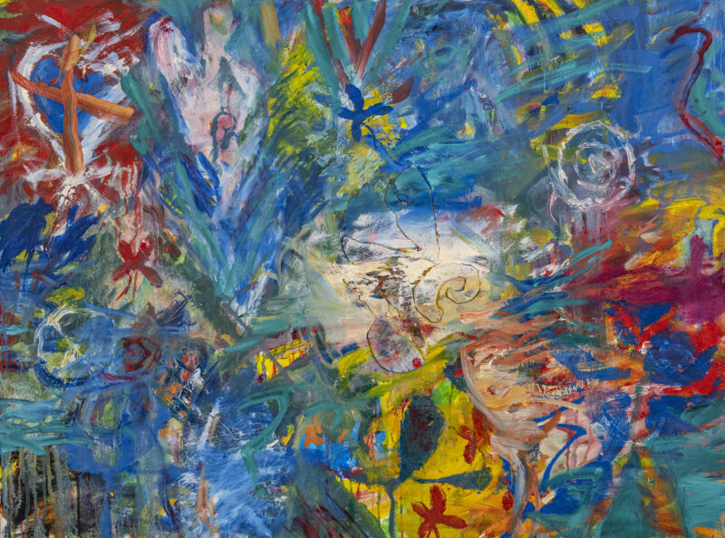 Polestar, 30x40, oil, oil stick, collage on canvas, 2026